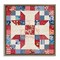 Stupell Industries Red & Blue Traditional Quilt Pattern Floating Frame By Susan Arnot